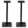 NorStone Esse 23.6" Metal Speaker Stand w/ Wire Management & Tempered Glass Base BLACK