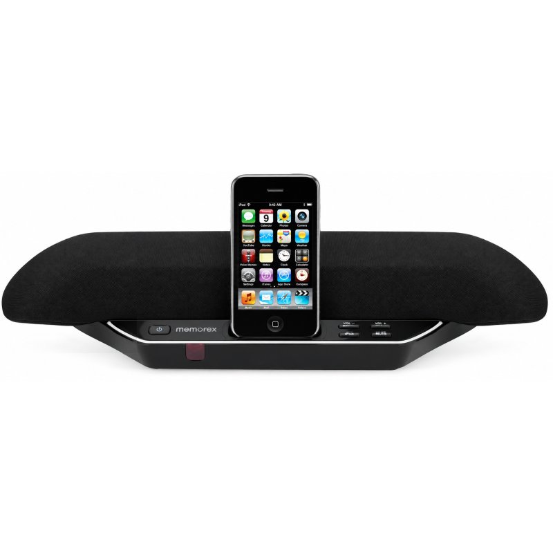 Memorex MA5004BK Mini Sound Bar with iPod/iPhone Dock BLACK