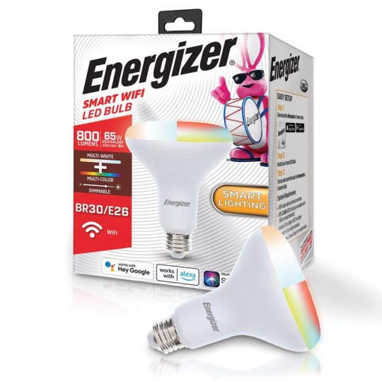 Energizer EBC21002RGB BR30 Smart Bright RGB LED Flood Light Bulb WHITE