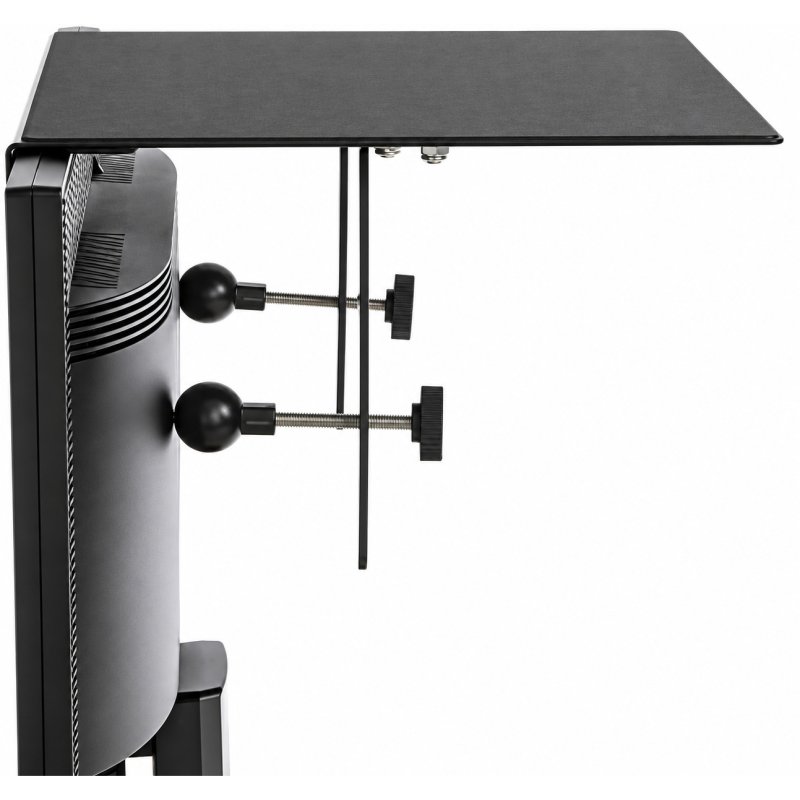 iQ IQTTS1210 12-inch TV Top Shelf for Speakers, Cable Boxes, Game Consoles & AV Components BLACK