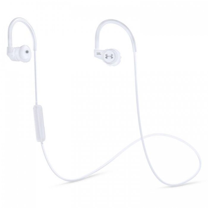 JBL Under Armour Wireless In-Ear Headphones with Heart-Rate Monitor WHITE - Click Image to Close