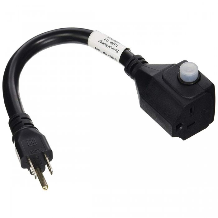 Furman ADP-1520B 15A to 20A Power Adapter with Circuit Breaker BLACK - Click Image to Close