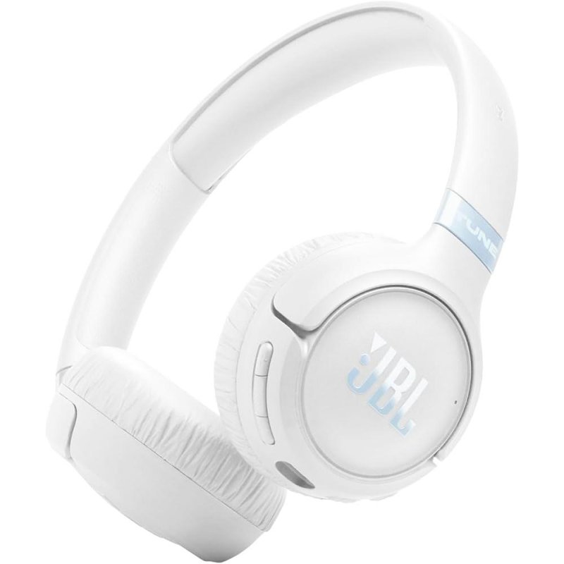 JBL Tune 680NC Wireless On-Ear Adaptive Noise Cancelling Headphones WHITE