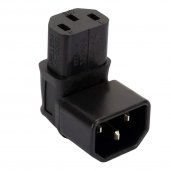 UltraLink IEC15A90U Right Angle IEC Adaptor Ground Pin Up