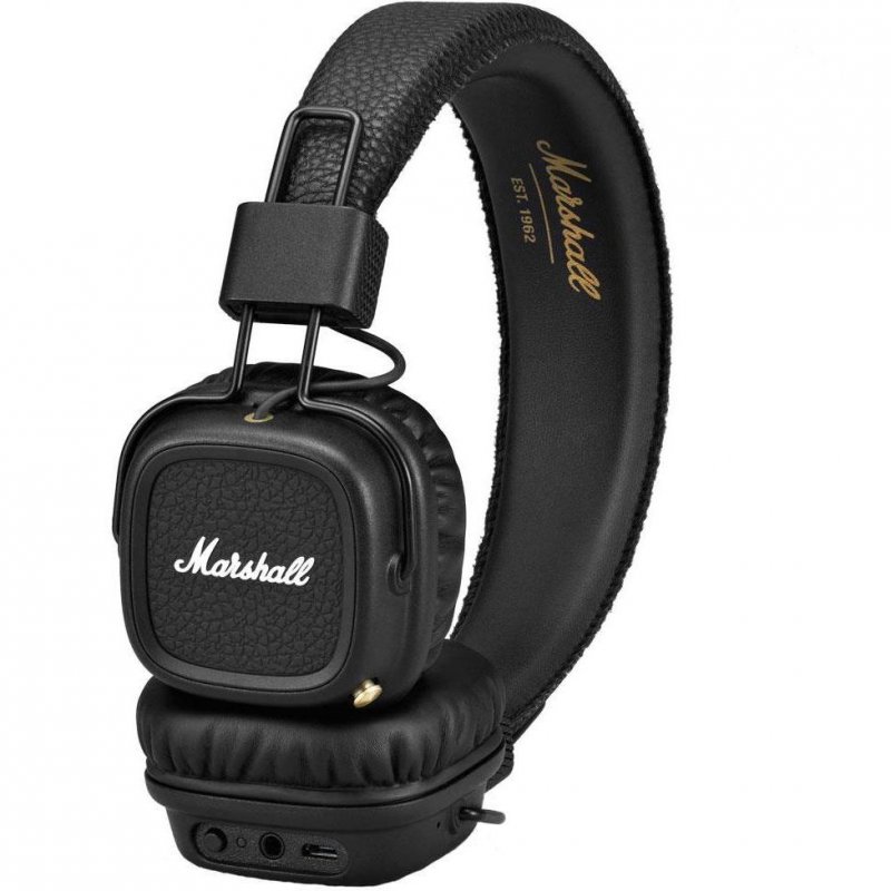 Marshall MAJOR II On-Ear Bluetooth Headphones BLACK