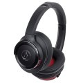 Audio-Technica ATH-WS660BT Solid Bass Wireless Over-Ear Headphones BLACK/RED