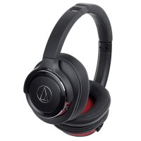 Audio-Technica ATH-WS660BT Solid Bass Wireless Over-Ear Headphones BLACK/RED