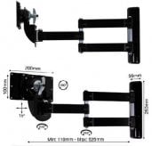 B-Tech BT7515 Medium LCD Articulating Wall Mount