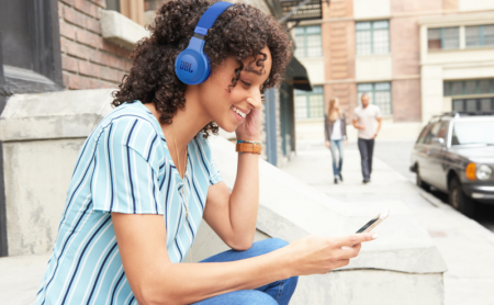 Description image for JBL E45BT Bluetooth On-Ear Headphones BLUE