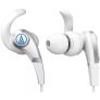 Audio-Technica ATHCKX5ISWH Sonic Fuel Smartphone Earbuds with In-line Microphone WHITE