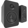 Fosi Audio BT20A Pro & Kanto YU Passive 4-inch Bookshelf Speaker Stereo System BLACK - Open Box (Speakers)