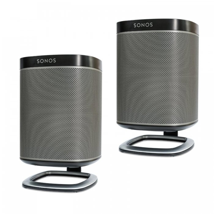 Flexson FLXP1DS Desk Stands for SONOS PLAY:1 Wireless Speakers BLACK (Pair) - Open Box - Click Image to Close