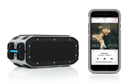 Description image for Braven BRV Pro Wireless Bluetooth Speaker SILVER/CYAN