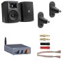 JBL Stage XD-5 Outdoor Speakers with Fosi Audio BT20A Pro Bluetooth Amplifier, Ultralink Speaker Wire and Kanto Wall Mounts Bundle BLACK
