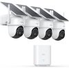 aosu SolarCam D1 Max C9S-4H 4K Solar Security Camera System with aosuCortex AI Hub (4 Cameras) WHITE