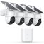 aosu SolarCam D1 Max C9S-4H 4K Solar Security Camera System with aosuCortex AI Hub (4 Cameras) WHITE