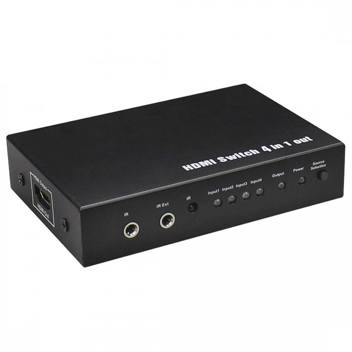 UltraLink EHS4X1A 4x1 HDMI Switcher with Remote BLACK - Click Image to Close