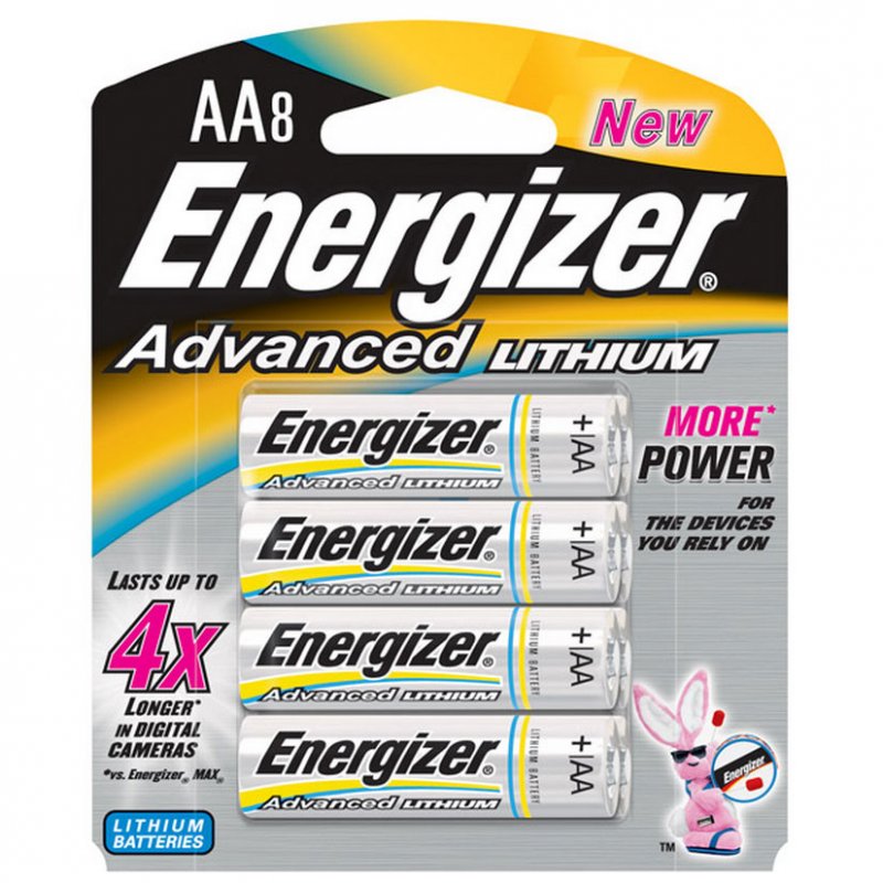 Energizer EA91BP-8 "AA" Advanced Lithium Battery (8-Pack)