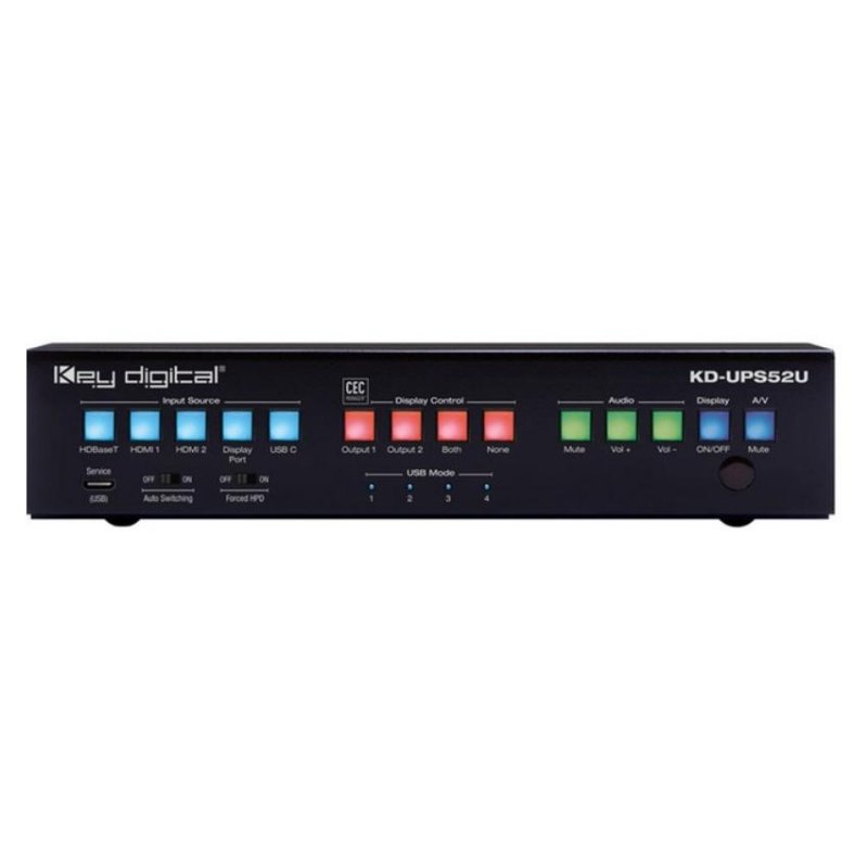 Key Digital KDUPS52USB 4K 18G Universal Presentation Switcher