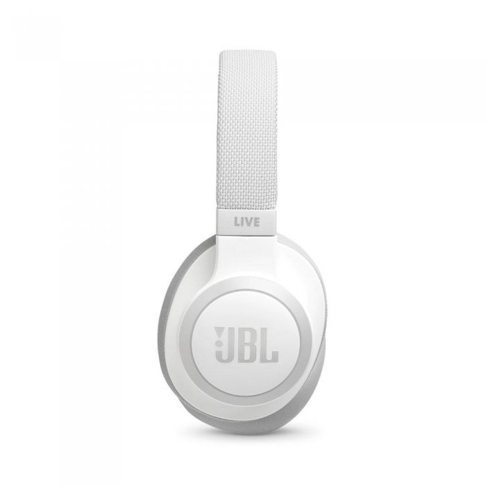 JBL LIVE 650BTNC Over-ear Active Noise Cancelling Bluetooth Wireless Headphone WHITE - Click Image to Close