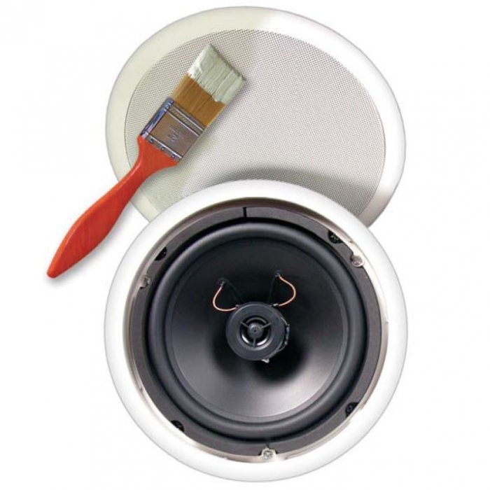Omage IWRD6.5 6.5-Inch In-Ceiling Speakers Pair WHITE - Click Image to Close
