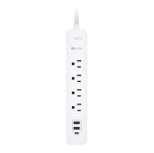 Ultralink ULPSP4 Performance Surge Protector 4 Outlet with USB-C & USB Charging WHITE