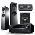 Mission LX & Onkyo TX-SR393 with LX-4 Towers, LX-C & Subwoofer Speaker Package BUNDLE