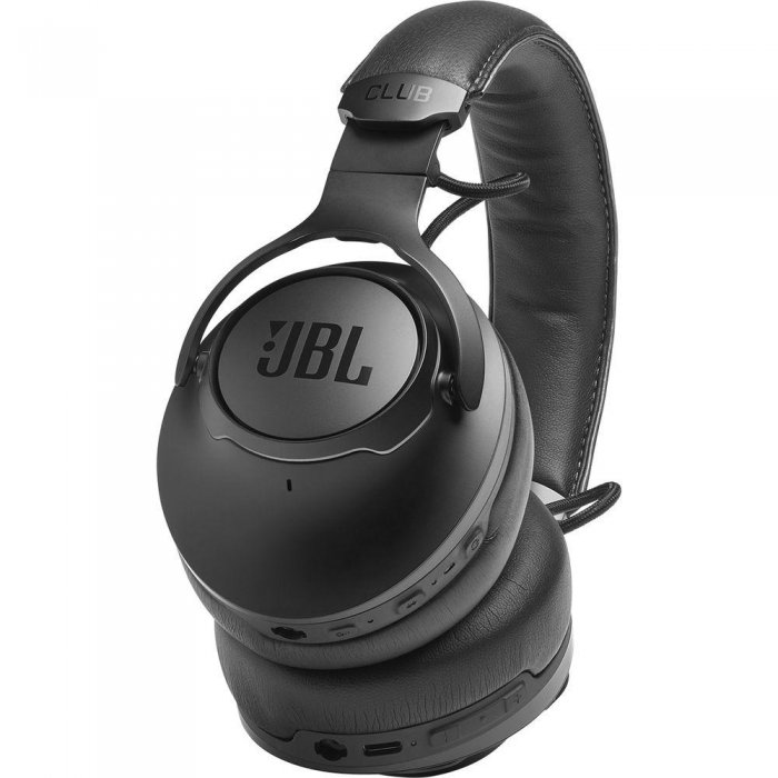 JBL Club One Wireless Over-Ear Audio Adaptive Noise Cancelling Headphones BLACK - Click Image to Close