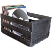 Ultralink Vinyl Record Storage Crate (Approx. 75 Albums) TOUGH SOLID WOOD