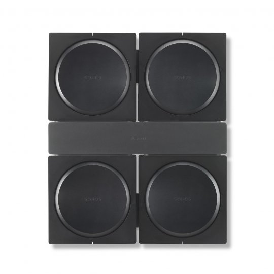 Flexson SA-X4WM Wall Mount for 4 Sonos AMPs BLACK (Each)