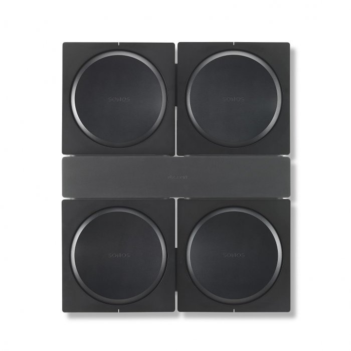 Flexson SA-X4WM Wall Mount for 4 Sonos AMPs BLACK (Each) - Click Image to Close
