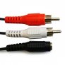 Standard 'Y' Audio Cable 3.5mm Stereo Jack to 2 RCA Jack 2M