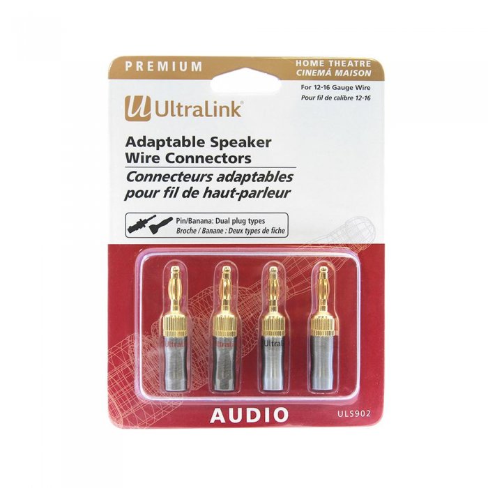 UltraLink ULS902 Adaptable Speaker Wire Terminals - Click Image to Close
