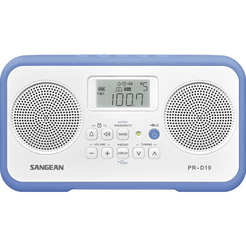 Sangean PR-D19 AM/FM Stereo Portable Radio BLUE