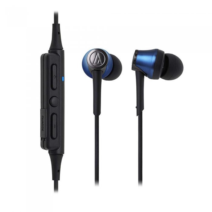 Audio Technica ATH-CKR55BTBL Sound Reality Wireless In-Ear Headphones Blue - Click Image to Close