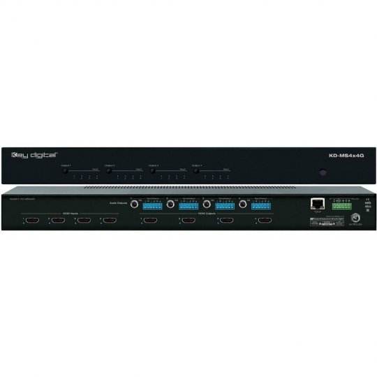 Key Digital KD-MS4x4G 4x4 4K/18G HDMI Matrix Switcher