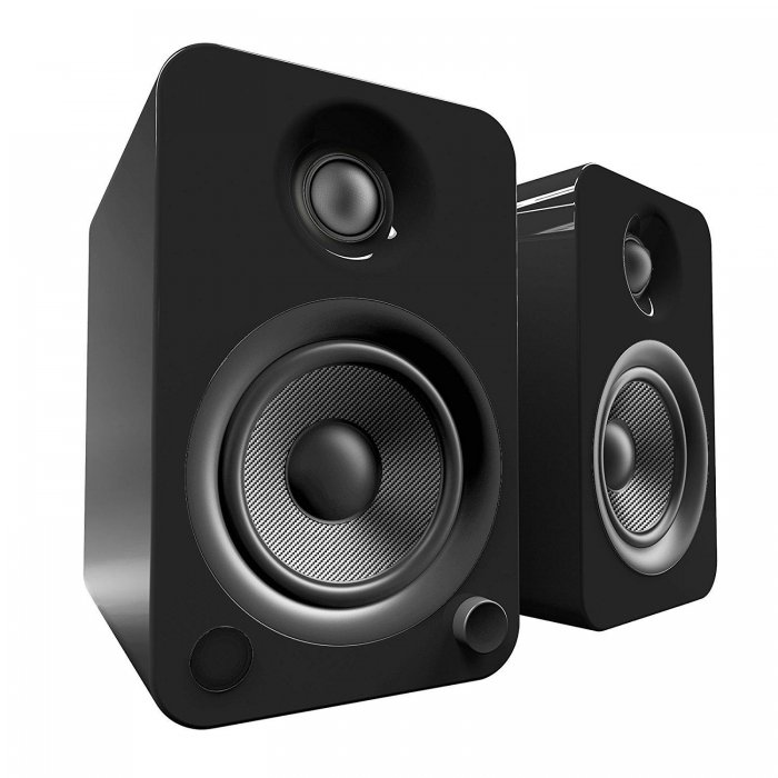Kanto YU4GB 70W (RMS Power) Powered Speakers w/ Bluetooth & Preamp GLOSS BLACK - Open Box - Click Image to Close