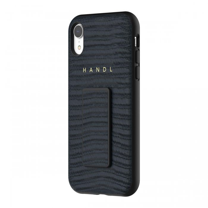 Handl HD-AP04CSNV Inlay Case for iPhone XR - NAVY CROC - Click Image to Close