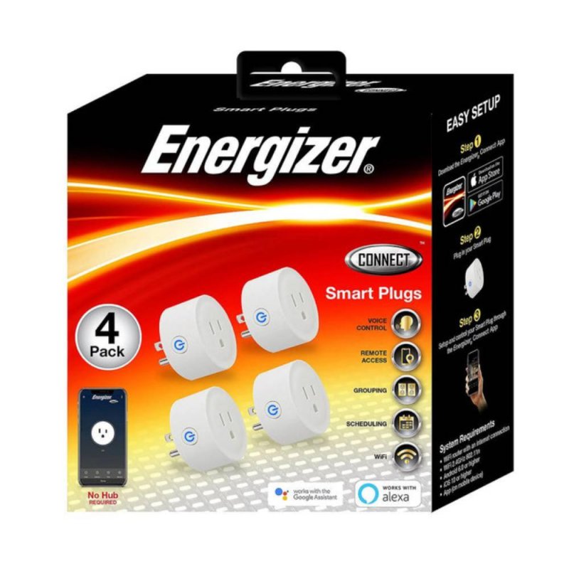 Energizer EIX31003PP4 Smart Indoor Plugs (4 Pack)