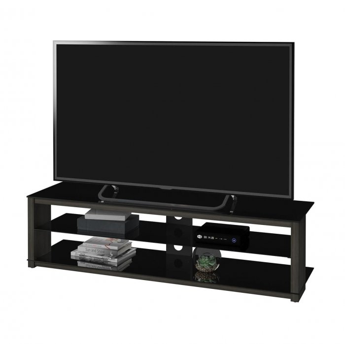 Bell'O YF2505BK TV Stand for up to 70" TV BLACK - Click Image to Close