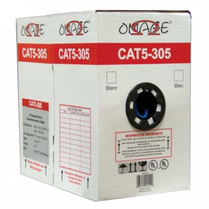 Omage CAT5e Data Cable 100ft Pull out Box (305M) BLUE - Click Image to Close