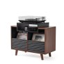 Norstone OSLO 800 Vinyl Cabinet – Stylish Record Storage & Turntable Stand BLACK SATIN