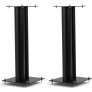 NorStone Stylum 1 Speaker Stands with Adjustable Spikes and Cable Management (Pair) BLACK SATIN