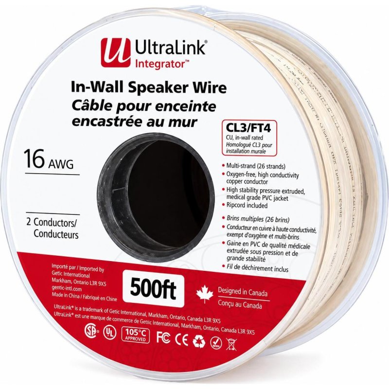UltraLink CL216500 In Wall Speaker Cable 16 Guage Pull Box (500ft)
