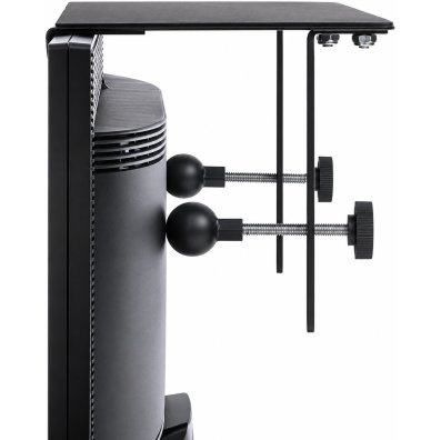iQ IQTTS1206 12" x 6" Universal Flat Panel TV Top Shelf for AV Equipment BLACK