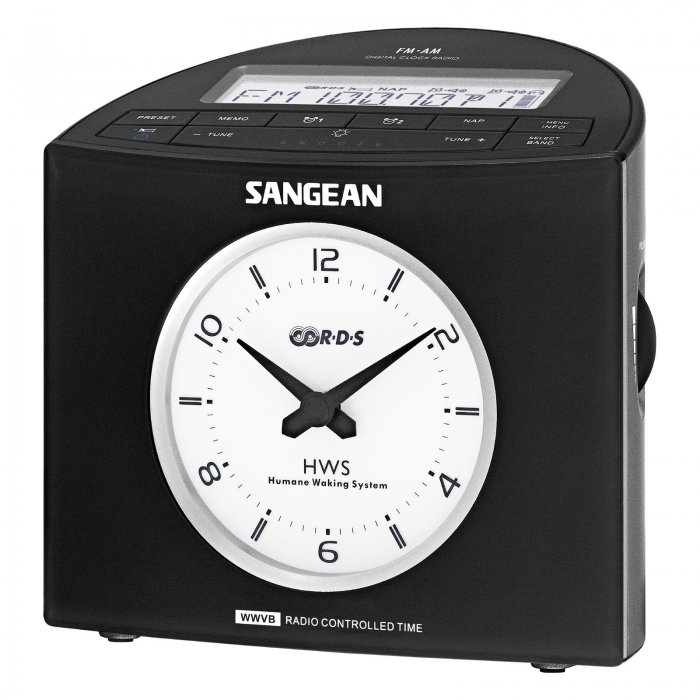 Sangean RCR-9BK AM/FM-RDS Digital Tuning Atomic Clock Radio BLACK - Click Image to Close