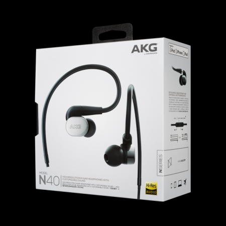 Description image for AKG N40 High-Resolution In-Ear Headphones with 3 Button Universal Remote SILVER