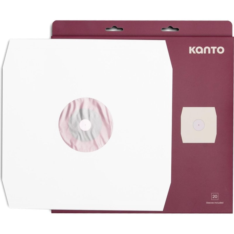 Kanto Living TT-IS20 Poly-Lined Paper Inner Sleeves for 12-Inch Vinyl Records — 20 Pack