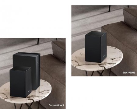 Description image for Samsung SWA-9500S 2.0 Wireless Rear Speaker Kit w Dolby Atmos/DTS:X BLACK