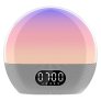 WiiM Wake Up Sunrise Light Alarm Clock with Music POLISHED SILVER